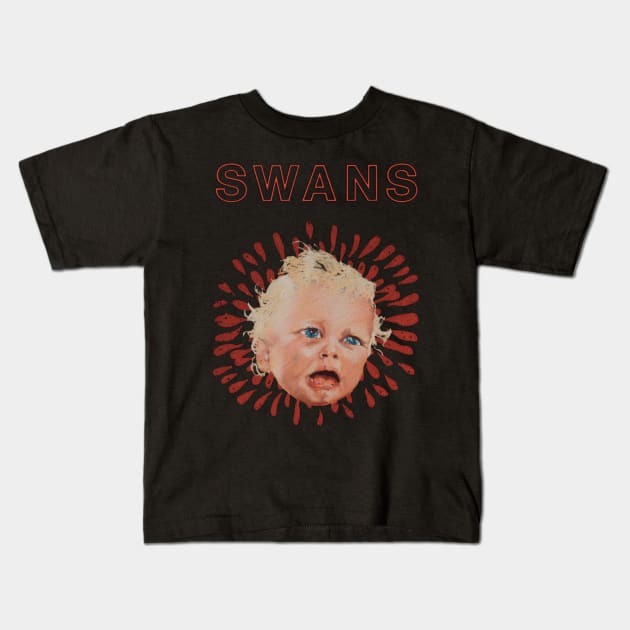 swans classic ree Kids T-Shirt by The Inspire Cafe